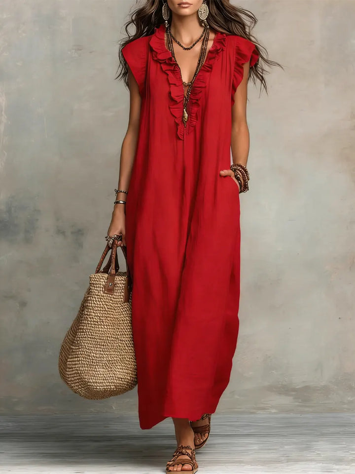 Amelia | Vestido Largo Bohemio Fluido