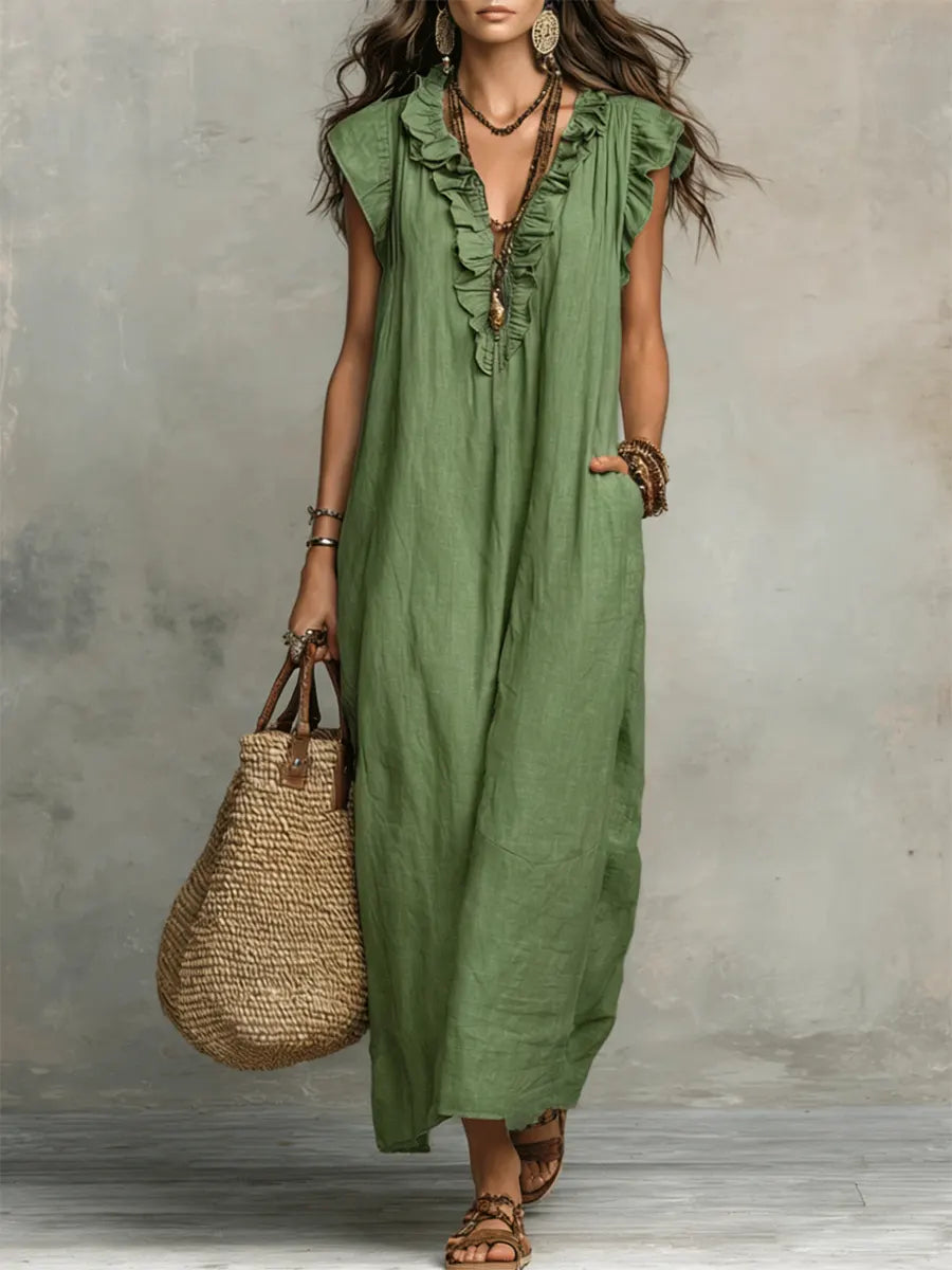 Amelia | Vestido Largo Bohemio Fluido