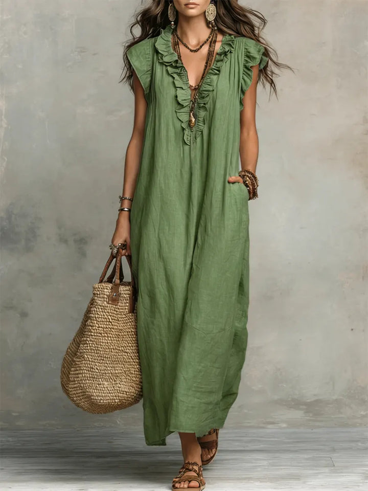 Amelia | Vestido Largo Bohemio Fluido